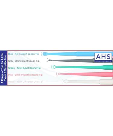 AHS American Hospital Supply Ear Curettes | Ear Wax Removal Tool (Pink - 3 mm - Round Tip) - Buy Online on GoSupps.com