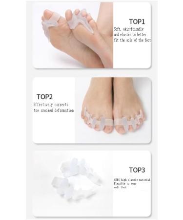 DEAVER Gel Toe Separator - Hallux Valgus Corrector for Curled Toes & Pain Relief (5 Pairs) - Buy Online on GoSupps.com