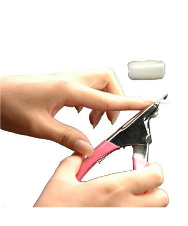 500 Transparent French False Acrylic Nail Tips & Pink Nail Clipper - Premium Nail Art Supplies for Stunning Manicures - Buy Online on GoSupps.com