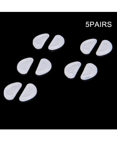 Buy 5x D Shape Silicone Eyeglass Nose Pads Non-Slip Soft Silicone Comfortable & Durable White Color for All Glasses - Buy Online on GoSupps.com