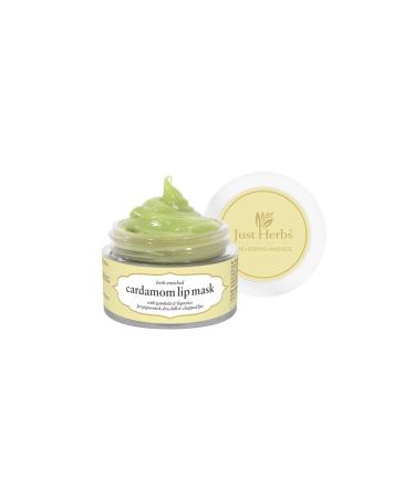 Organic Lip Mask For Dry Pigmented & Chapped Lips - Vegan Moisturizing Lip Mask for Men & Women Cardamom 15 gm