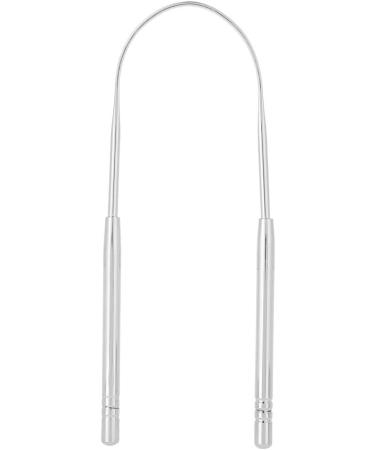 Stainless Steel Tongue Cleaner Scraper - Non-Slip Handle for Fresh Breath - 304 Stainless Steel (Silver) - Buy Worldwide - Buy Online on GoSupps.com