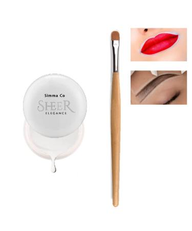 Simma Co Lip Blush Ombre Brows Brow Tinting Microblading Permanent Makeup Concealer + Brush Kit (White)