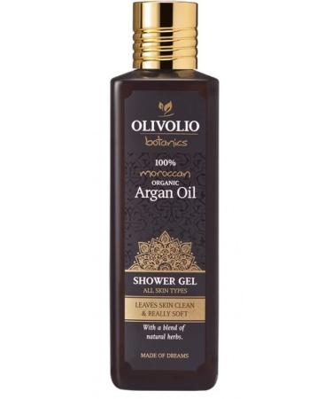 Olivolio Shower Gel with 100% Organic Argan Oil and 89% Natural Ingredients - 250ml