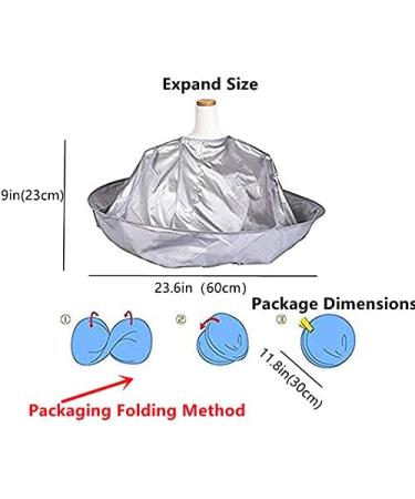 Hair Cutting Cape Umbrella Hairdressing Capes Barber Hairdressing Cloak Beard Shaving Waterproof Hairdressing Kit Haircut Bib Hair Dyeing Clothes Waterproof.Suitable for Hair Salon or Home(Gray) Grey - Buy Online on GoSupps.com