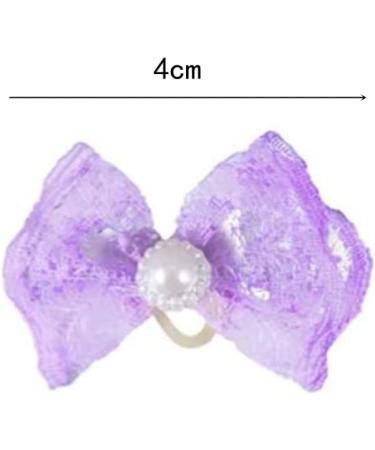 NA 20 Pcs Dog Hair Bows Pink Blue Purple Green Dog Bowknot Headwear Rubber Hair Band for Pet Dog Cat Hair Decoration - Buy Online on GoSupps.com