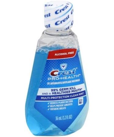 Crest Pro-Health Clean Mint Mouthwash Travel Size (1.2 oz) - Multi-Protection Pack of 12 - International Shipping Available - Buy Online on GoSupps.com