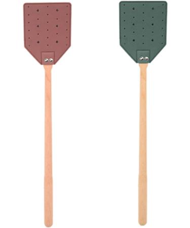 Fly Swatter Leather Swatter Manual Heavy Duty Fly Swatter with Long Wooden Handle for Home and Indoor Use Fly Swatter B  - Buy Online on GoSupps.com