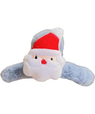 xbiez Plush Hair Claw Clip for Kids Adult Christmas Festival Party Hairclip Girl Hair Barrettes Crab Hair Clip Party Headdress Blue santa claus - Buy Online on GoSupps.com