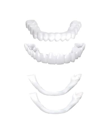 Adjustable Temporary for Men & Women Natural Comfortable Design to Restore Confident Smile 2 Pairs(6.0)