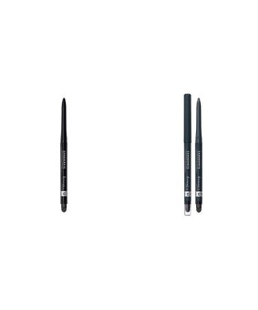 Rimmel Exaggerate Eye Definer Blackest Black 1 Count Waterproof Long Lasting Easy Twist Up Self-S & Rimmel Exaggerate Auto Waterproof Eye Definer Earl Grey 0.01 Fluid Ounce 1 Count 2 Count (Pack of 1) Blackest Black + Earl Grey