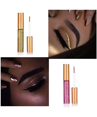 Buy Eyelin Gold Glitter Eyeliner | Shiny Liquid & Sequin for Kids' Latin Dance Makeup - 10 Stunning Looks! - Buy Online on GoSupps.com