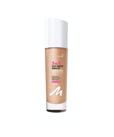 Manhattan 3in1 Easy Match Make Up oil-free foundation for a flawless complexion colour 39 Natural 30ml