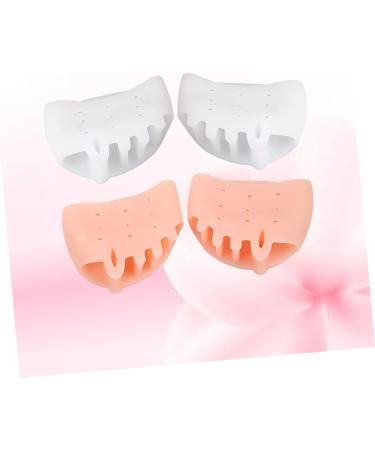 Gel Toe Separators 2 Pairs for Bunions - Toe Straightener & Spacer for Toe Alignment - Front Pad Stretcher & Finger Cot - 4pcs Set - Buy Online on GoSupps.com