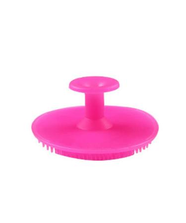 Soft Silicone Facial Cleansing Pad - Exfoliating Scrubber & Shower Sponge for Blackhead Removal - Rosy Color - Buy Online on GoSupps.com