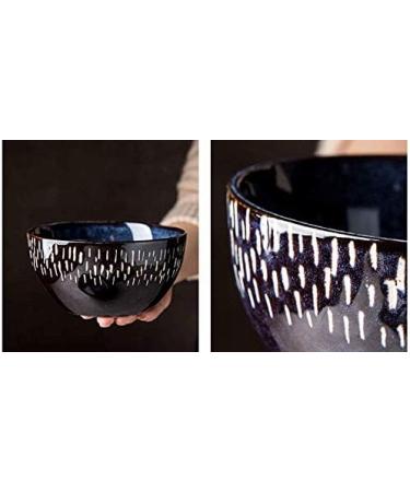 Bowl Snack Dip Bowls Dishware Household Ceramic Bowl Nordic Personality Bowl Creative Blue Rice Bowl 5 Inch Kiln Glazed Retro Tableware Compatible with Kitchen Restaurant Gifts - Buy Online on GoSupps.com
