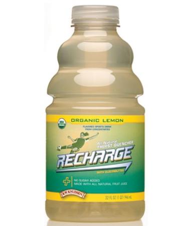 R.W. Knudsen Organic Recharge Lemon, 32-Ounce Packages (Pack of 12)