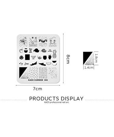 KADS Nail Art Stamping plate Nail Template Nail Art Design Tool Nail DIY Design Image Plate (SU006) - Buy Online on GoSupps.com