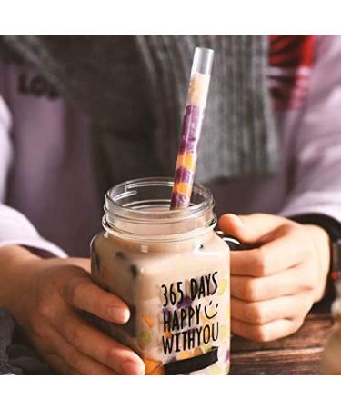 ALINK 100 PCS Clear Plastic Boba Straws - 1/2 Wide X 8 1/2 Long - Disposable for Bubble Tea, Shakes, Popping Pearls - Buy Online on GoSupps.com