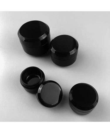 Travel Containers Set of 4 Plastic Black Round Cream Jars for Toiletries Small Empty Lotion Travel Accessories with Lid - Travel Size Containers for Cosmetic Eye Cream Face Hand Cream (30g/1oz) - Buy Online on GoSupps.com