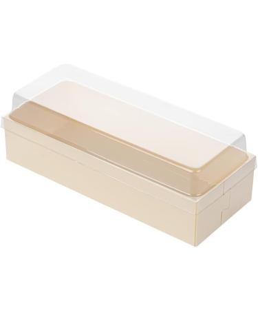 Restaurantware Taipei 7.5 Inch Rectangle Long Straight Lids - 100 Clear Plastic Lids for 18 oz Wooden Containers - Buy Online on GoSupps.com