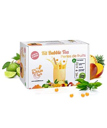 Bubble Tea Kit Mango - 8 Vegan & Gluten-Free Drinks No Artificial Colors Includes 8 Straws - Buy Online on GoSupps.com