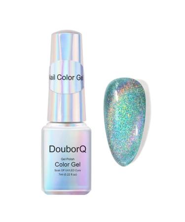 5ML Rainbow Nail Polish Cat Eye Nail Gel Universal Varnish Shiny Diamond Magnetic UV Gel Nail Glitter Manicure Beauty Decoration - (Color: C8 7g)
