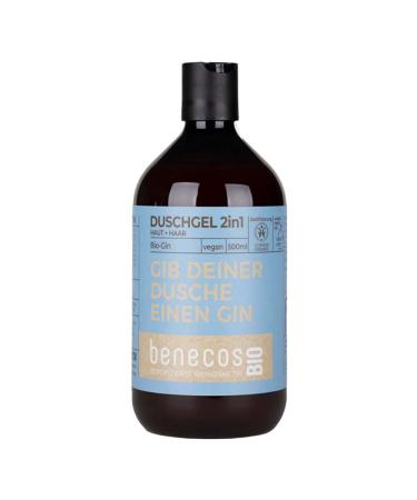 benecos BenecosBIO 2-in-1 Shower Gel with Organic Gin for Skin and Hair - Win Your Gin - Vegan - Recycled Plastic