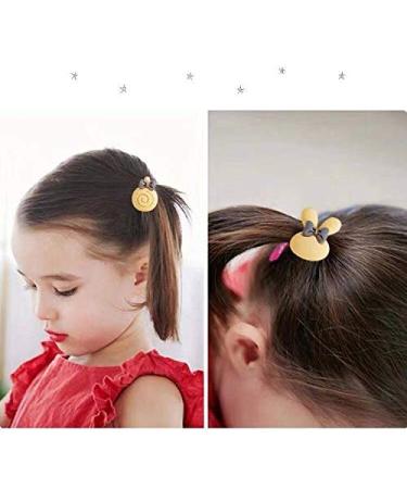 Mixed Color Cartoon Elastic Hair Bands - 100 Pieces (50 Pairs) for Girls, Babies, Toddlers, Kids, Teenagers - Hair Accessories and Ponytail Fixer - Buy Online on GoSupps.com