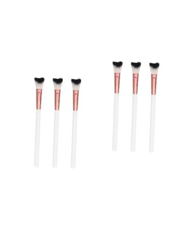 Beavorty 6 Pcs Fish Tail Brush Makeup Brush for Women Makeup Tool Makeup Brushes for Nose Highlighter Brush 18.50X1.00X1.00CMx2pcs As Shownx2pcs