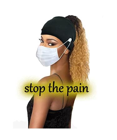 Boho Button Headband Set for Women - Wide Nurse Mask Hair Band with Button, Elastic Sports Headwear and Ear Saver - Perfect for Yoga, Workout and Everyday Wear - Buy Online on GoSupps.com