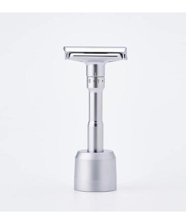 SHAVE FACTORY Adjustable Safety Razor Matt + Stand - Precision Shaving Tool for Effortless Grooming | 150g - International Shipping Available - Buy Online on GoSupps.com