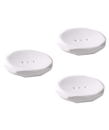 Ciieeo 3 Pcs Soap Container Soap Dishes for Soap Bar Soap Holder Soap Dishes for Bar Soap Shower Soap Holder Soap Case for Bar Soap Shower Soap Dish Soap Dish for Shower White