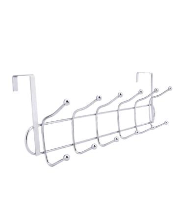 Alipis 6 Clothes for Stainless Storage Steel Cabinet Door Organizer Home Hook Rack Hooks Hanger Kitchen medium As Shown