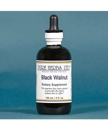 Buy Pure Herbs Black Walnut Hulls 4 oz - Premium Quality Herbal Supplement for Natural Health | International Shipping Available - Buy Online on GoSupps.com