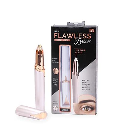Cenocco Eyebrow Razor - 18 Carat Gold-Plated Battery-Operated | Elegant White/Gold Design | International Shipping Available - Buy Online on GoSupps.com