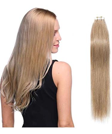 Silk-co Tape Extensions - 20 Wefts 40g Remy Human Hair #27 Dark Blonde - 35cm Straight Hair Extensions for International Shipping - Buy Online on GoSupps.com