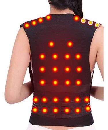 Self-Warming Turmaline Back Support Belt | Magnetic Therapy for Pain Relief | Herniated Disc & Posture Support | Breathable Lumbar Support (Black M/M) - Buy Online on GoSupps.com
