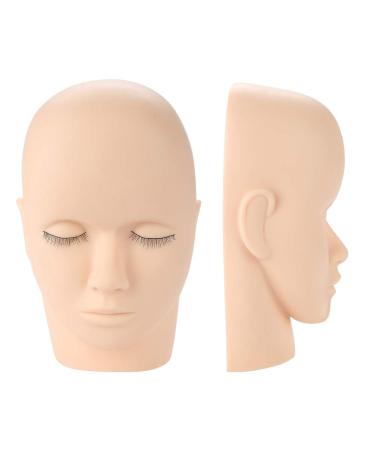 Puppet head for dolls soft rubber eyelash transplantation head shape for make-up exercises professional beauty face painting make-up massage vent doll head