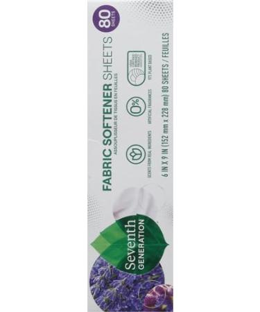 Seventh Generation Dryer Sheets - Fresh Lavender Fabric Softener 80 Count | Eco-Friendly Laundry Sheets for Softness & Freshness - Buy Online on GoSupps.com