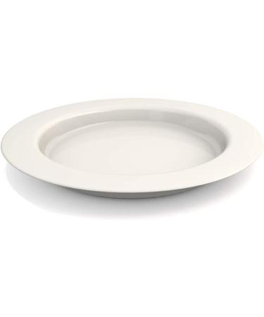 Ornamin Large Tilting Plate (White) - Perfect for Easy Dining | International Shipping Available - Buy Online on GoSupps.com