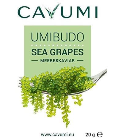 CAVUMI Sea Grapes 20g - Crunchy Seaweed Snack | Umibudo Green Caviar for International Shipping - Buy Online on GoSupps.com