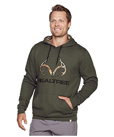 Realtree Edge Whitetail Pullover Fleece Hoodie with Embroidered Logo Forest Night 1 X-Large