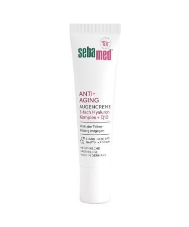 Sebamed anti-aging Eye cream Q10 eye care with hyaluronic acid & phyto peptides against wrinkles and dark circles for men and women wrinkle smoothing at 81%* - Buy Online on GoSupps.com