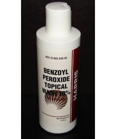 Harris Pharmaceuticals Benzoyl Peroxide 10% Acne Wash 5oz 5 Ounce (Pack of 1)