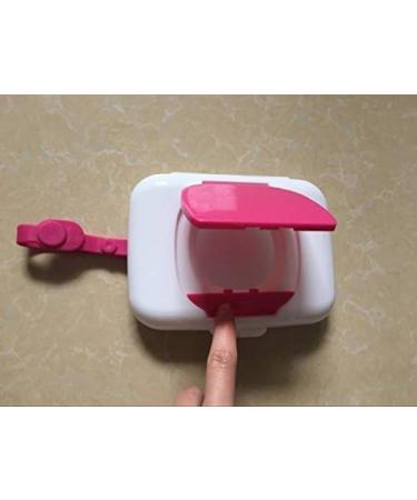 Portable Baby Wipes Dispenser - Pink Travel Tissue Box for Stroller Diaper Bag - Buy Online on GoSupps.com