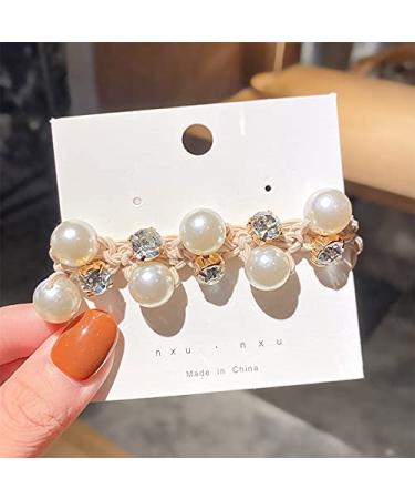 Bzybel Big Pearls Stretch Hair Ties - 3 Colors | Decorative Ponytail Holders for Girls & Women - Buy Online on GoSupps.com