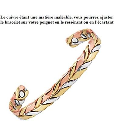 Magnetic Copper Bracelet with Sheerazade Magnet - Arthritis & Pain Relief Therapy for Women - Energy Boost & Magnetic Field Benefits - Buy Online on GoSupps.com