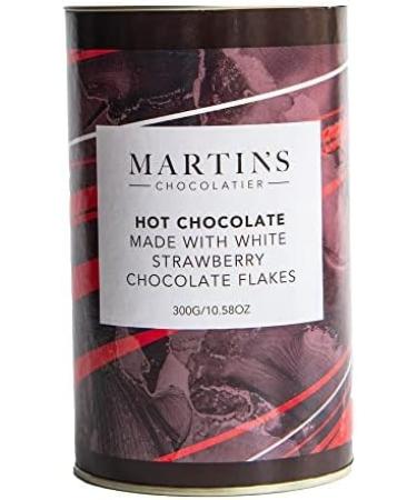 Martins Chocolatier Hot Chocolate Gift Set (Strawberry) | Drinking Chocolate Made with Belgian Chocolate Shavings | Includes Glass and Marshmallows - Buy Online on GoSupps.com
