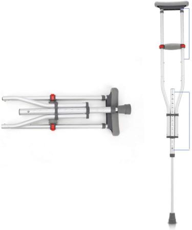 Crutch Collapsible Armpit Elderly Handicapped Non-Slip Telescopic Walking Stick Walker SpringStyle-2PCS Warm Life (Ordinarystyle 1PCS) - Buy Online on GoSupps.com